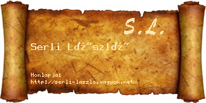 Serli László névjegykártya