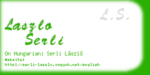 laszlo serli business card
