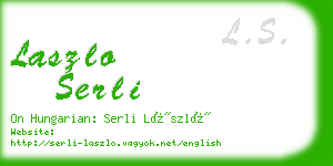 laszlo serli business card